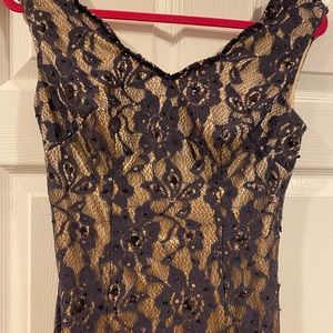 La coquette cocktail dress! Purple and nude lace! Like new!